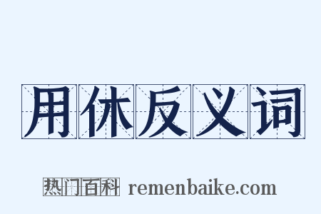 用休反义词是什么意思的图片